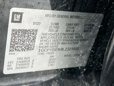 2020 Chevrolet Silverado 1500 Custom Rally Edition