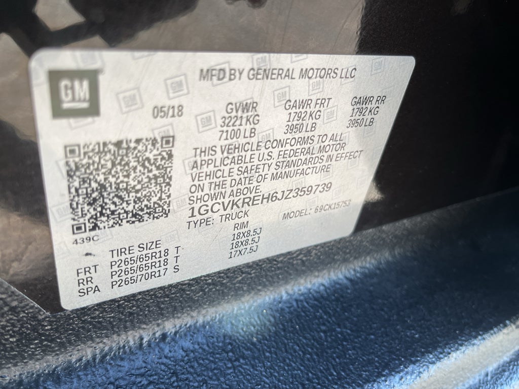 2018 Chevrolet Silverado 1500 LT